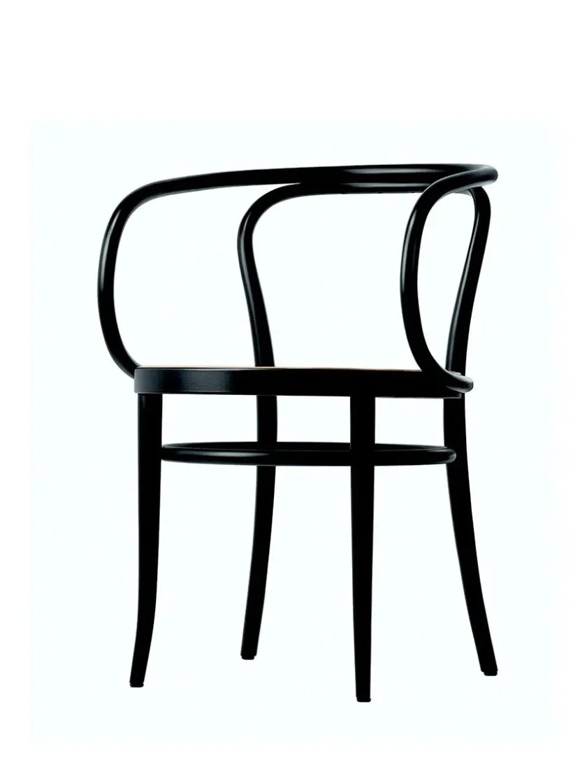 Thonet 209 Armstol, sort fra> Spisebordsstole