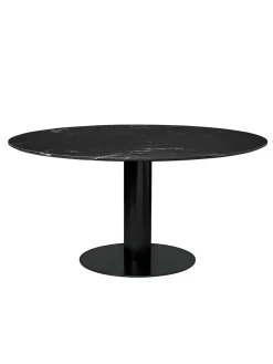 GUBI 2.0 Dining Table Ø150 cm, sort marmor fra> Spiseborde