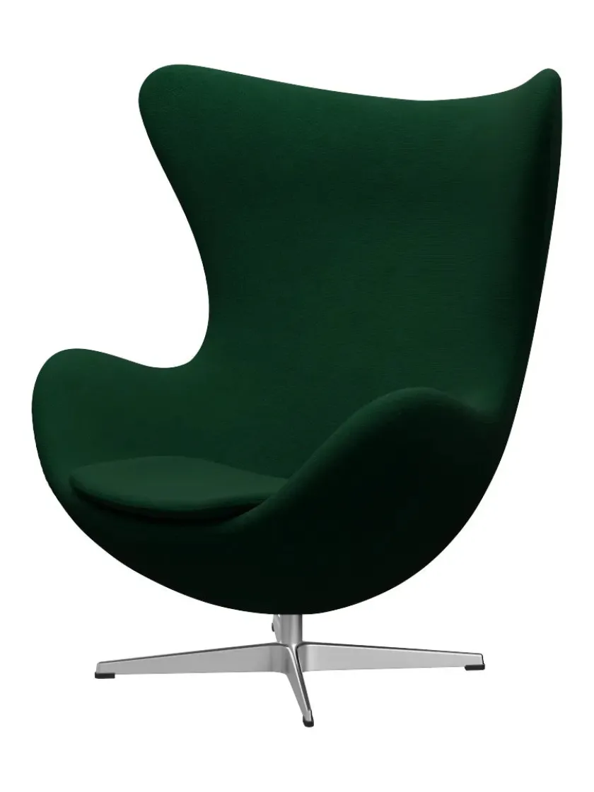Fritz Hansen 3316 Ægget af Arne Jacobsen læder> Loungestole|Lænestole