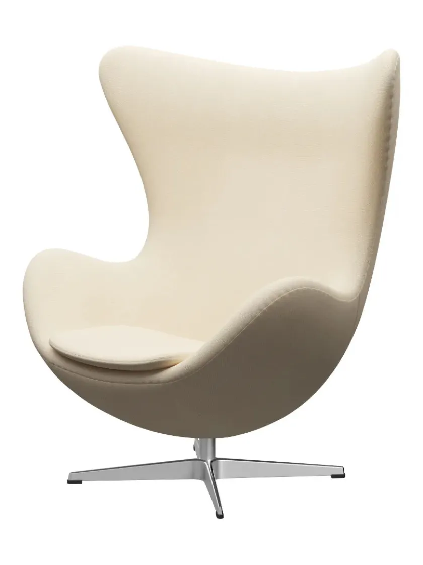 Fritz Hansen 3316 Ægget af Arne Jacobsen læder> Loungestole|Lænestole