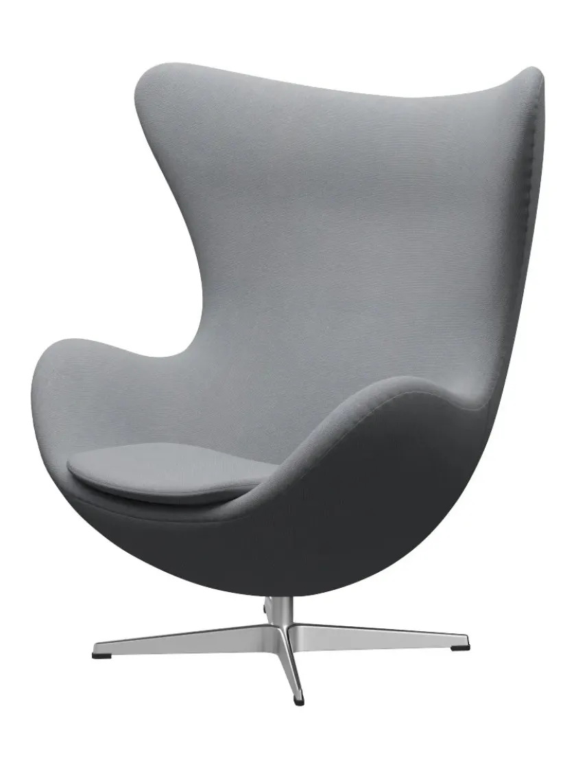 Fritz Hansen 3316 Ægget af Arne Jacobsen læder> Loungestole|Lænestole
