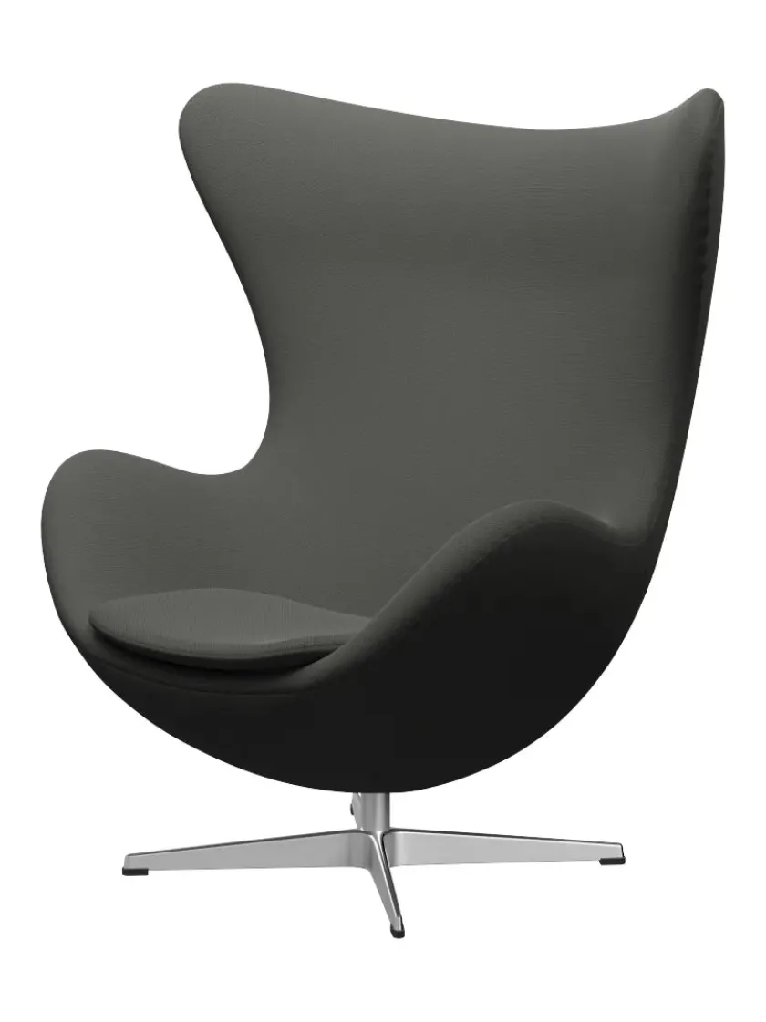 Fritz Hansen 3316 Ægget af Arne Jacobsen læder> Loungestole|Lænestole
