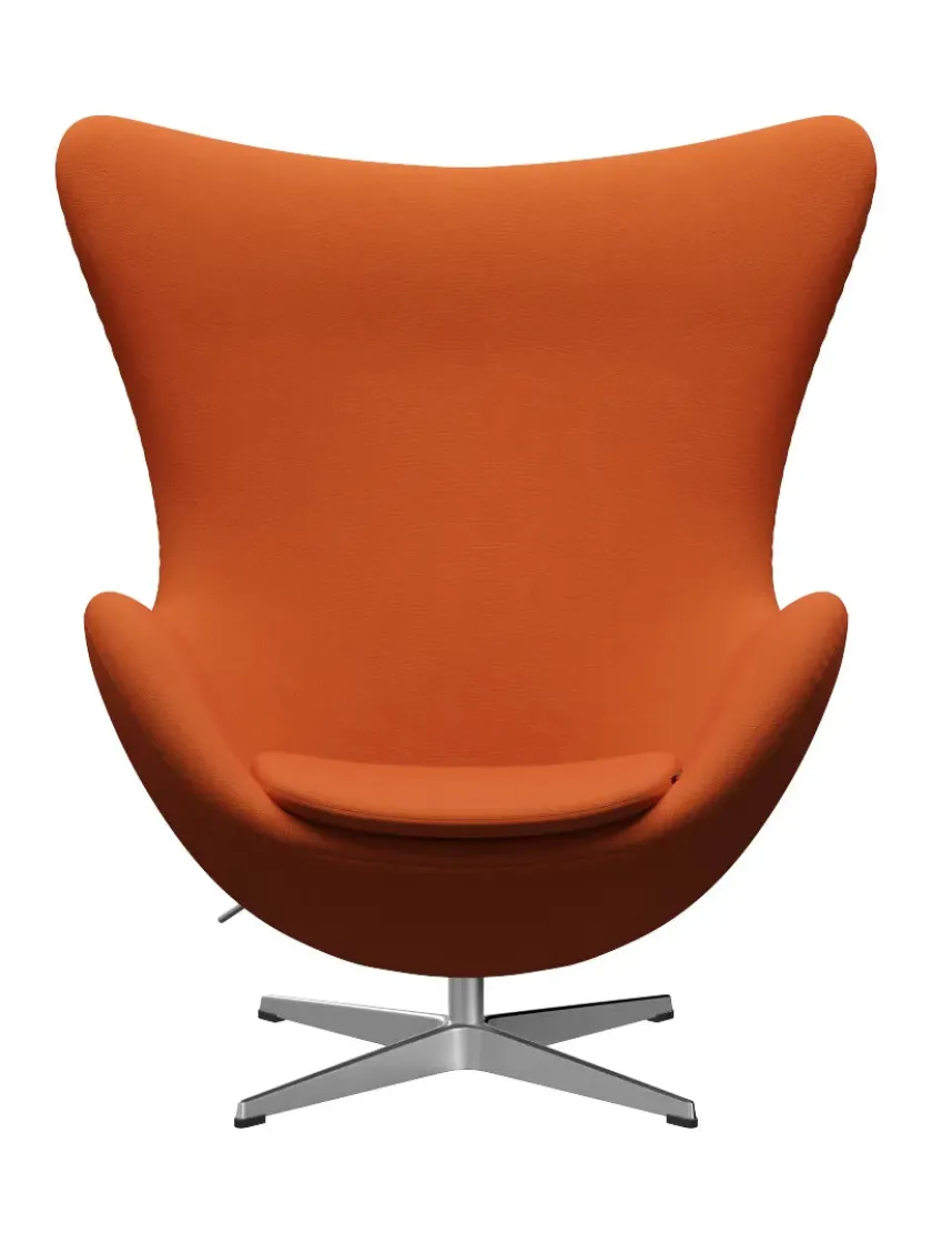 Fritz Hansen 3316 Ægget af Arne Jacobsen læder> Loungestole|Lænestole