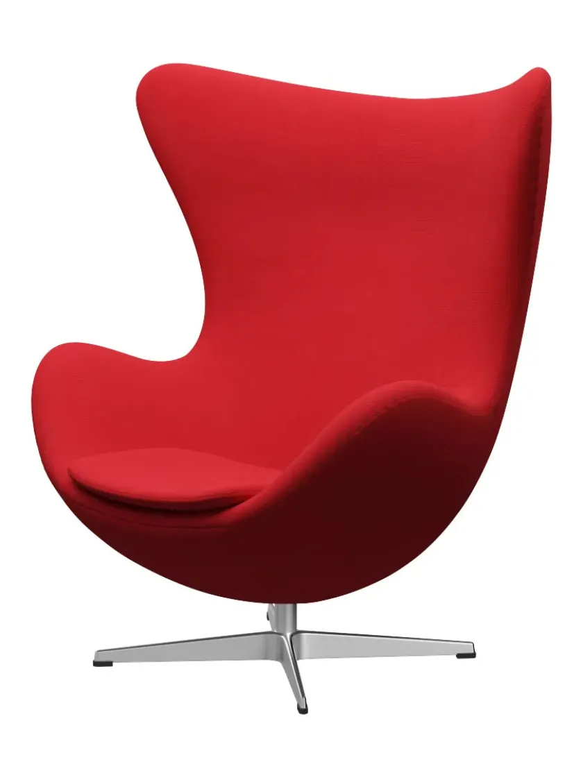 Fritz Hansen 3316 Ægget af Arne Jacobsen læder> Loungestole|Lænestole