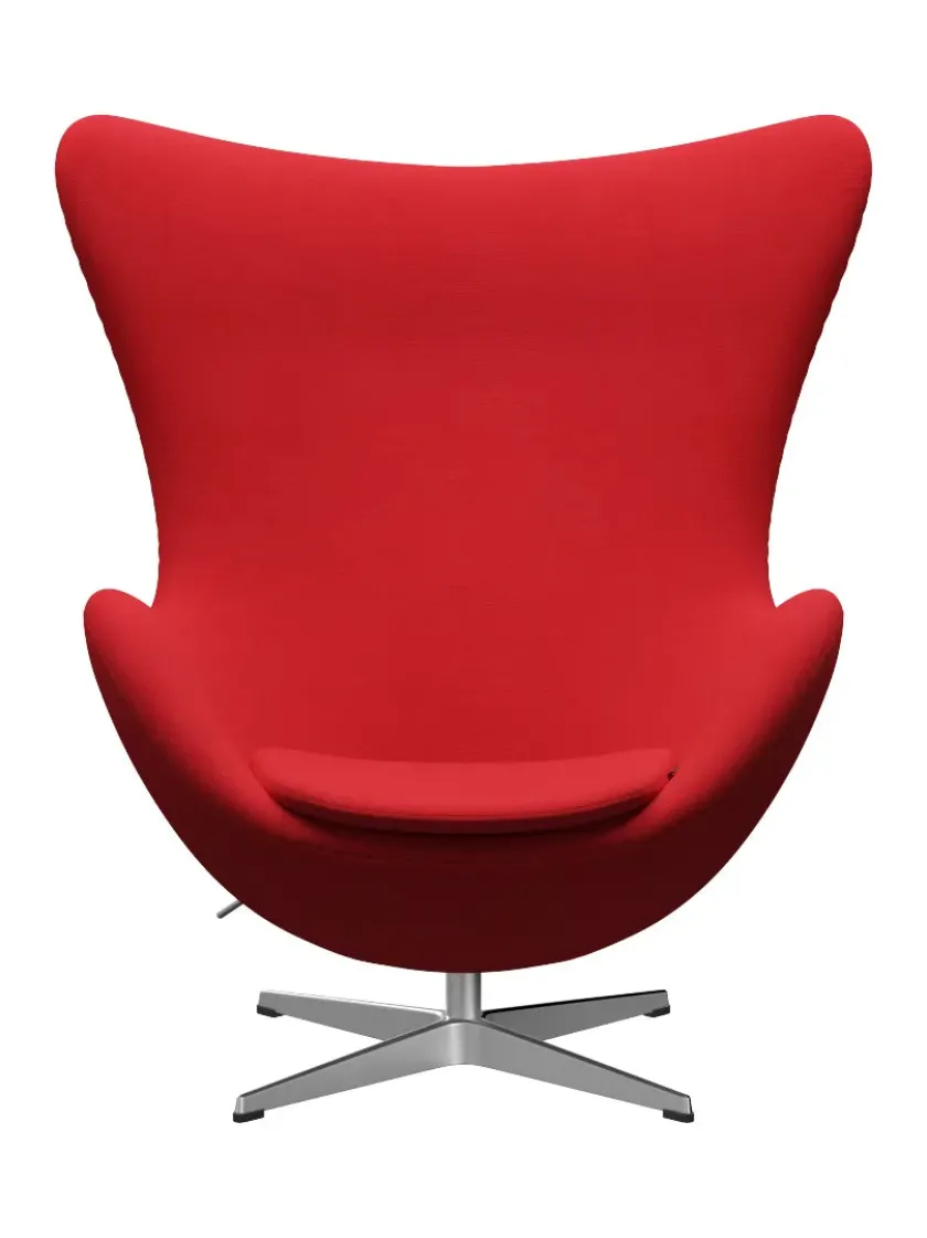 Fritz Hansen 3316 Ægget af Arne Jacobsen læder> Loungestole|Lænestole