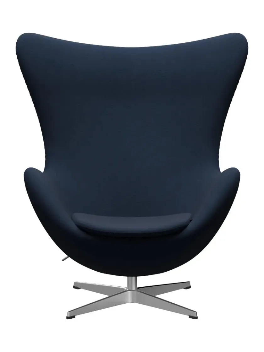 Fritz Hansen 3316 Ægget af Arne Jacobsen læder> Loungestole|Lænestole
