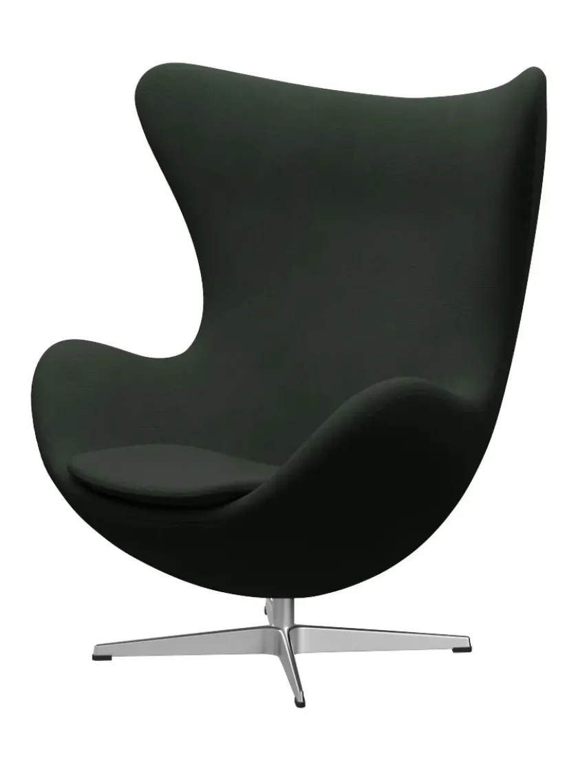 Fritz Hansen 3316 Ægget af Arne Jacobsen læder> Loungestole|Lænestole