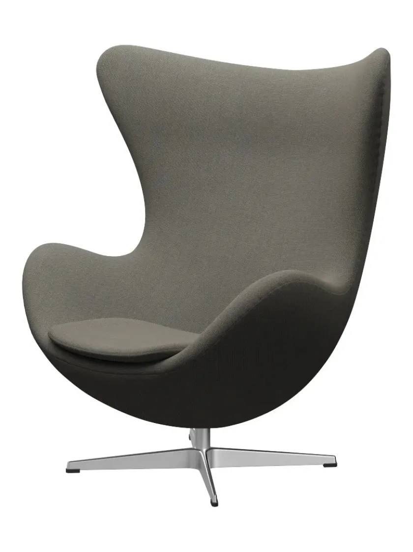 Fritz Hansen 3316 Ægget af Arne Jacobsen læder> Loungestole|Lænestole