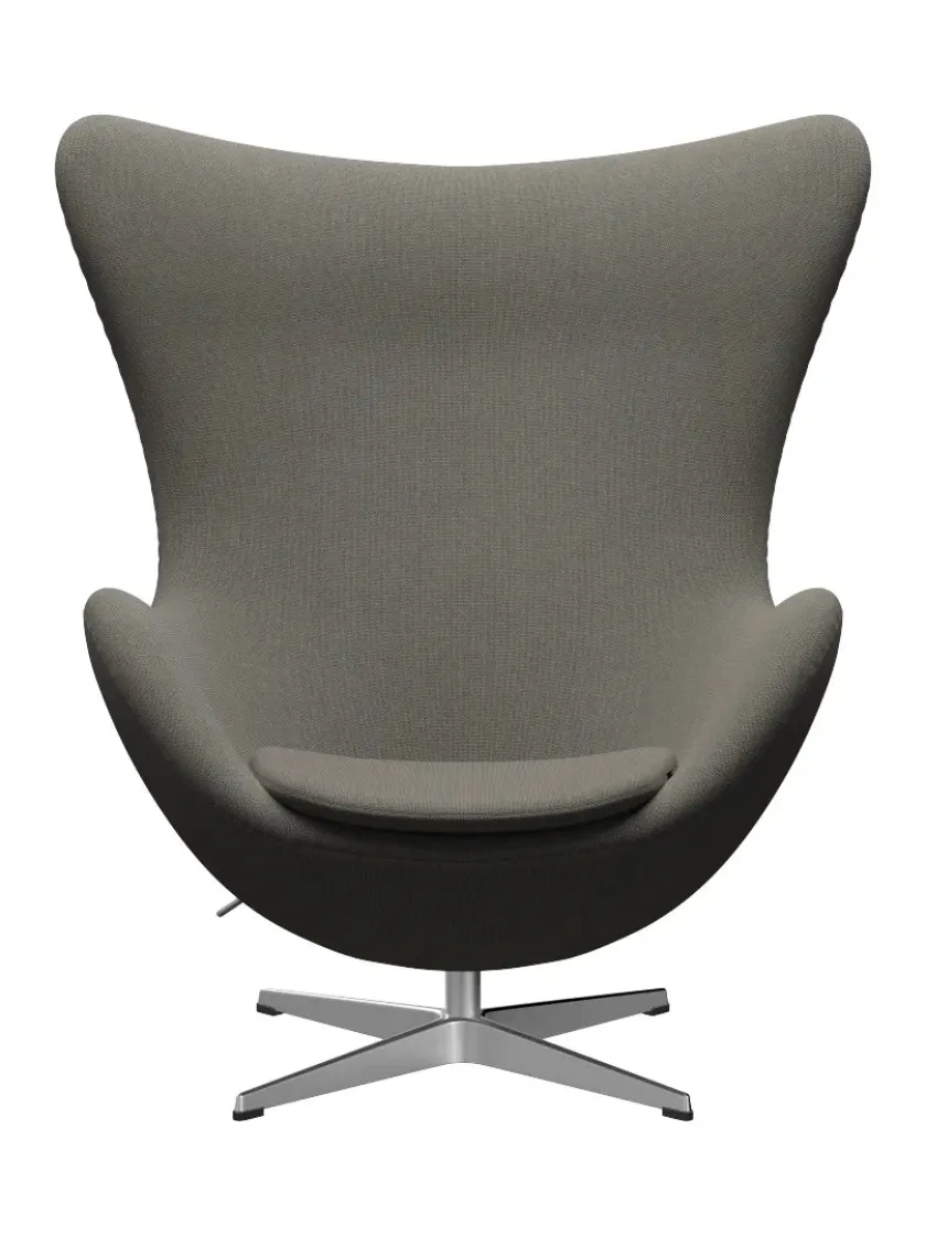 Fritz Hansen 3316 Ægget af Arne Jacobsen læder> Loungestole|Lænestole