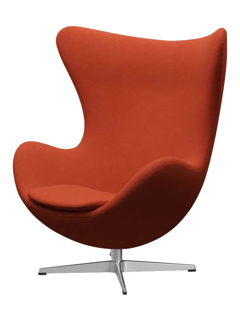 Fritz Hansen 3316 Ægget af Arne Jacobsen læder> Loungestole|Lænestole