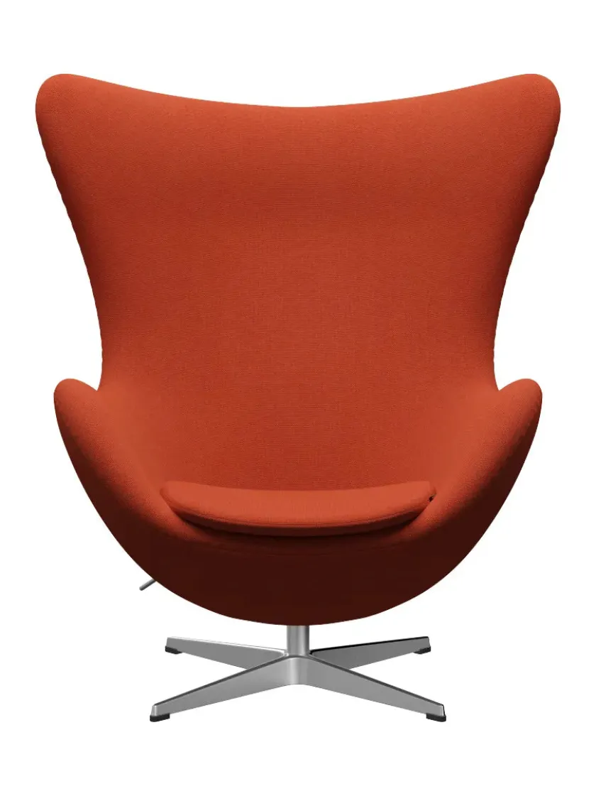 Fritz Hansen 3316 Ægget af Arne Jacobsen læder> Loungestole|Lænestole