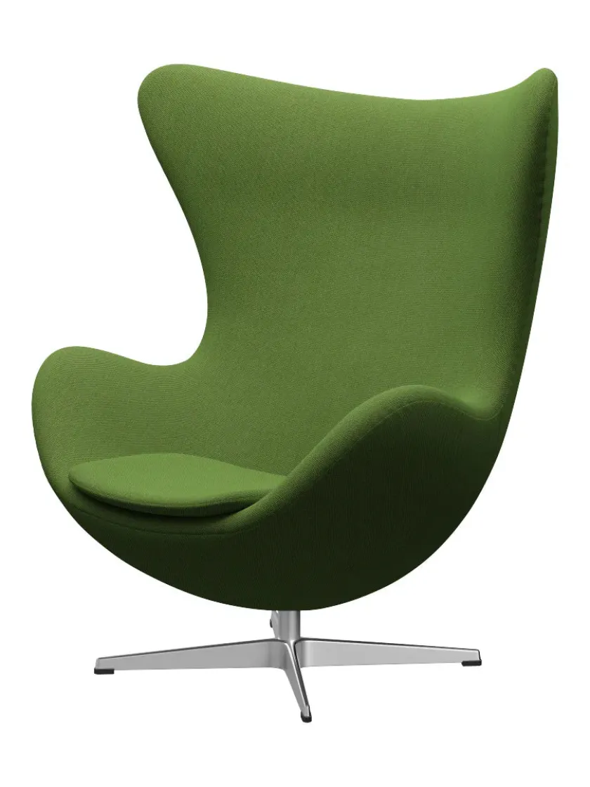Fritz Hansen 3316 Ægget af Arne Jacobsen læder> Loungestole|Lænestole