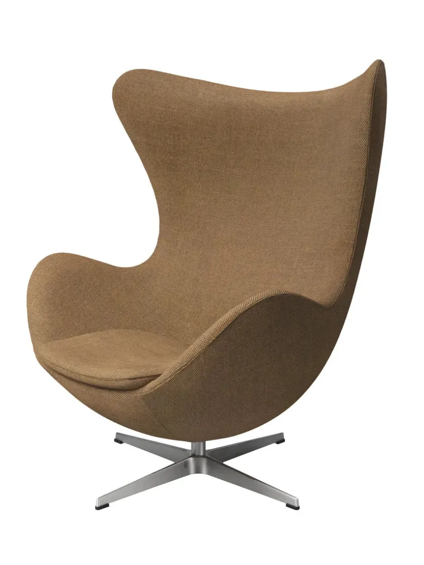 Fritz Hansen 3316 Ægget af Arne Jacobsen læder> Loungestole|Lænestole