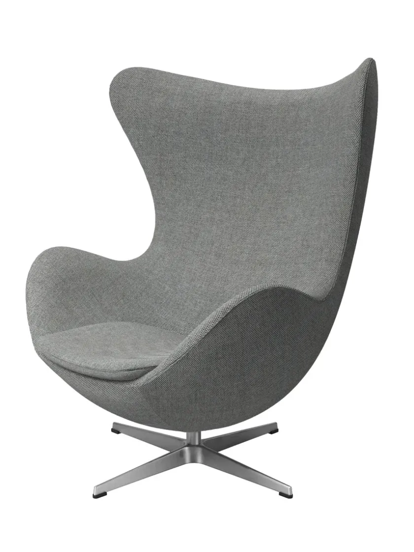 Fritz Hansen 3316 Ægget af Arne Jacobsen læder> Loungestole|Lænestole