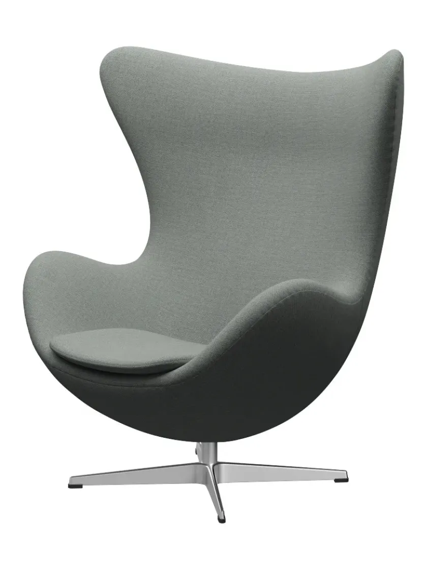 Fritz Hansen 3316 Ægget af Arne Jacobsen læder> Loungestole|Lænestole