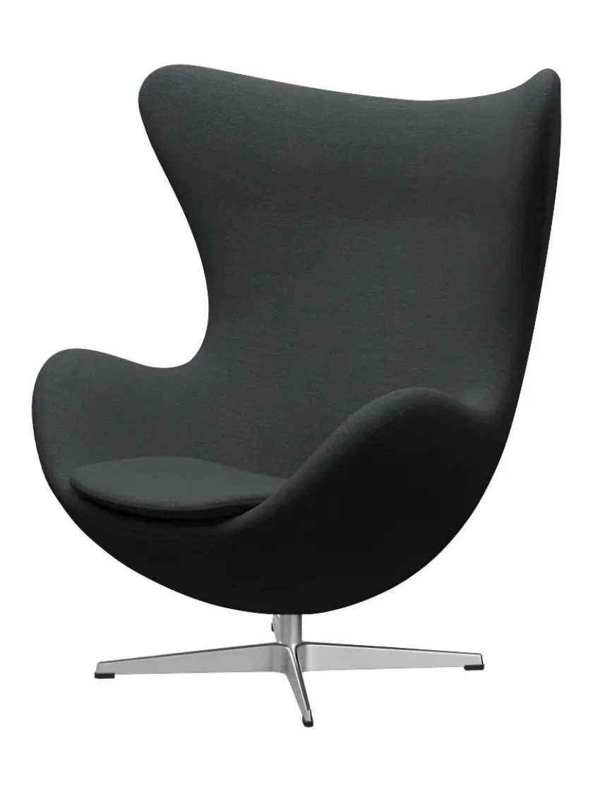 Fritz Hansen 3316 Ægget af Arne Jacobsen læder> Loungestole|Lænestole