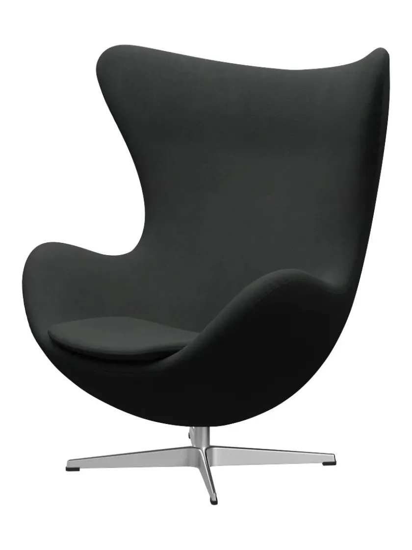Fritz Hansen 3316 Ægget af Arne Jacobsen læder> Loungestole|Lænestole