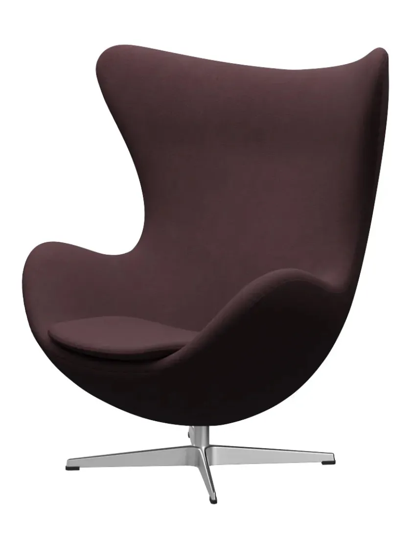 Fritz Hansen 3316 Ægget af Arne Jacobsen læder> Loungestole|Lænestole
