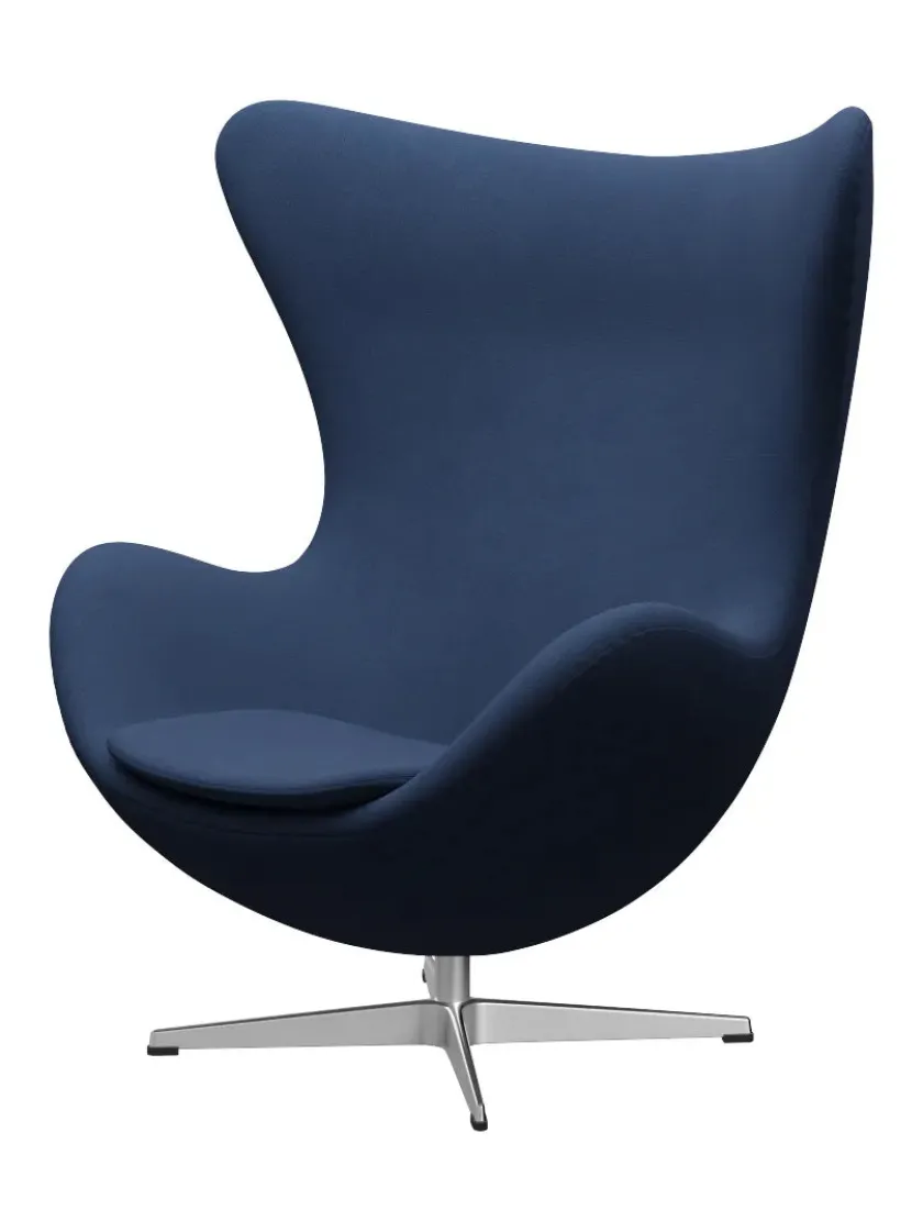 Fritz Hansen 3316 Ægget af Arne Jacobsen læder> Loungestole|Lænestole
