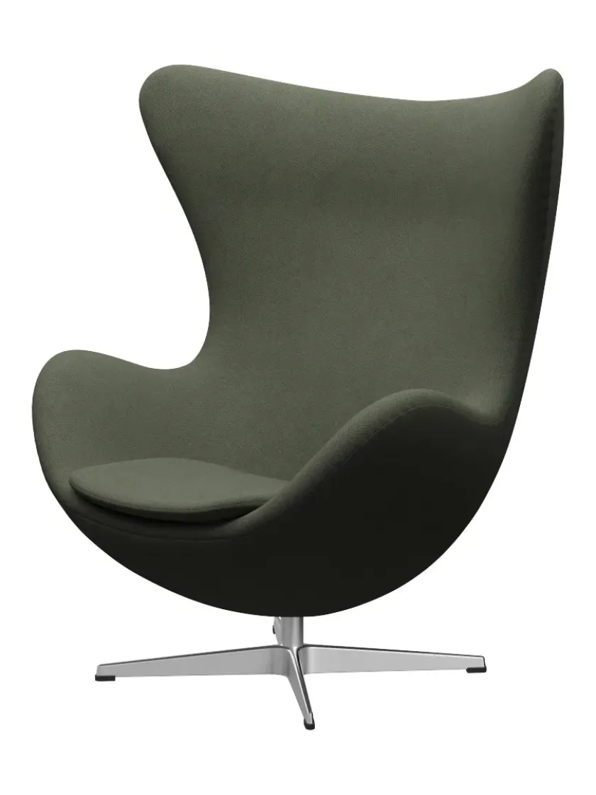 Fritz Hansen 3316 Ægget af Arne Jacobsen læder> Loungestole|Lænestole