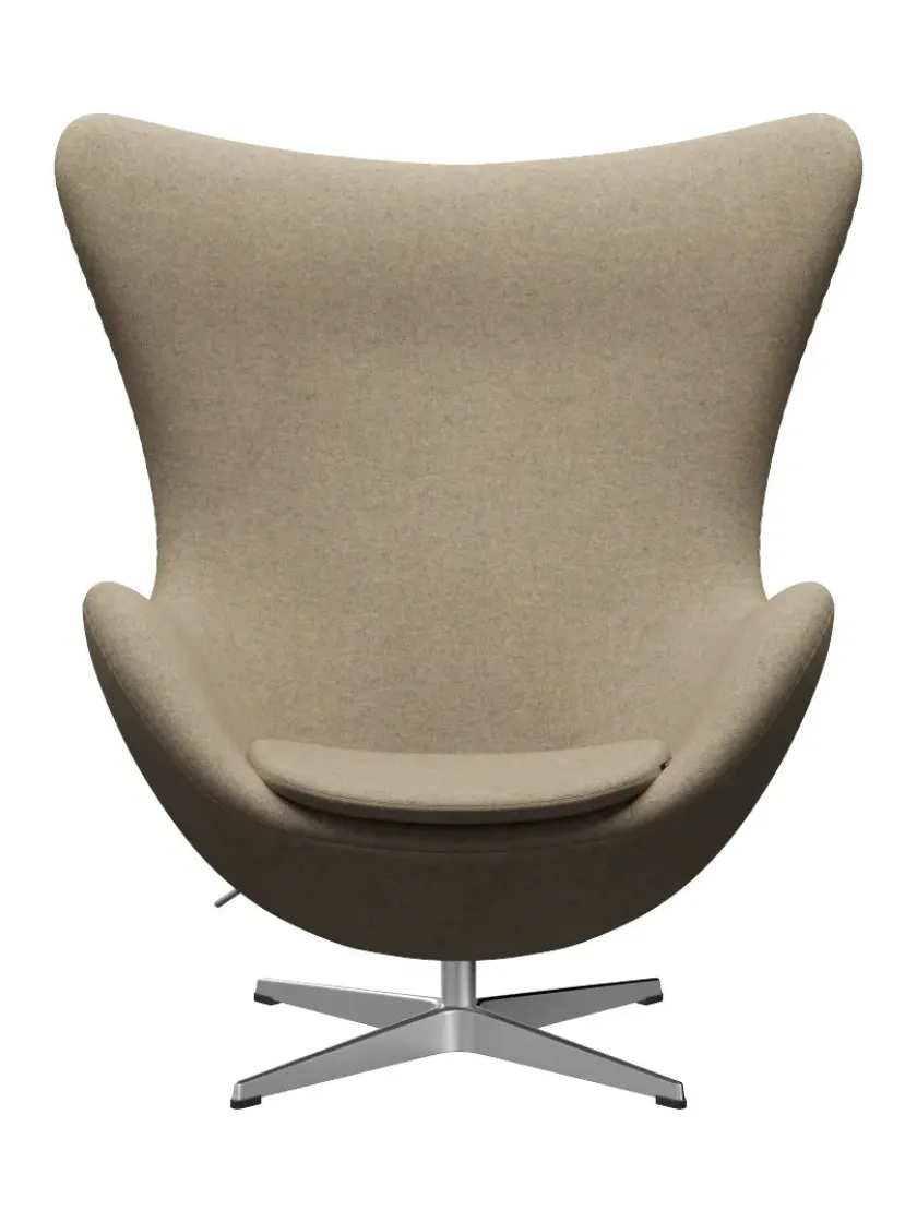Fritz Hansen 3316 Ægget af Arne Jacobsen læder> Loungestole|Lænestole