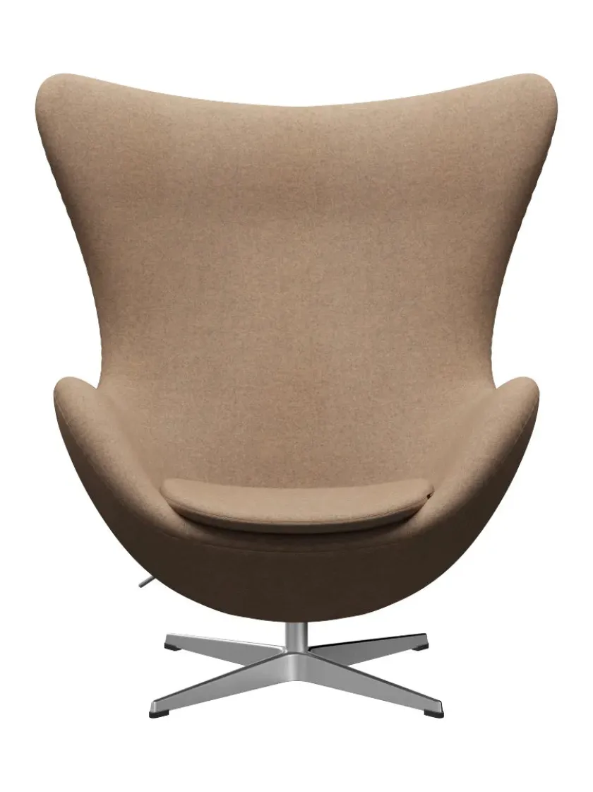 Fritz Hansen 3316 Ægget af Arne Jacobsen læder> Loungestole|Lænestole