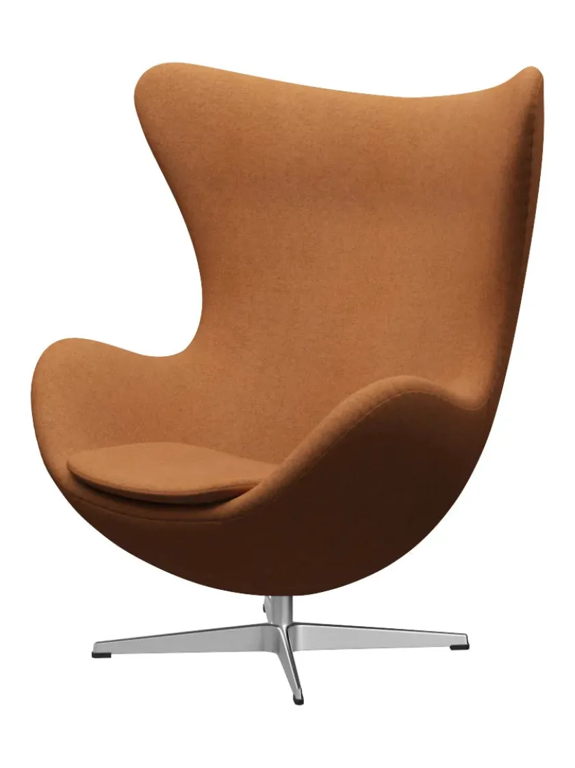 Fritz Hansen 3316 Ægget af Arne Jacobsen læder> Loungestole|Lænestole