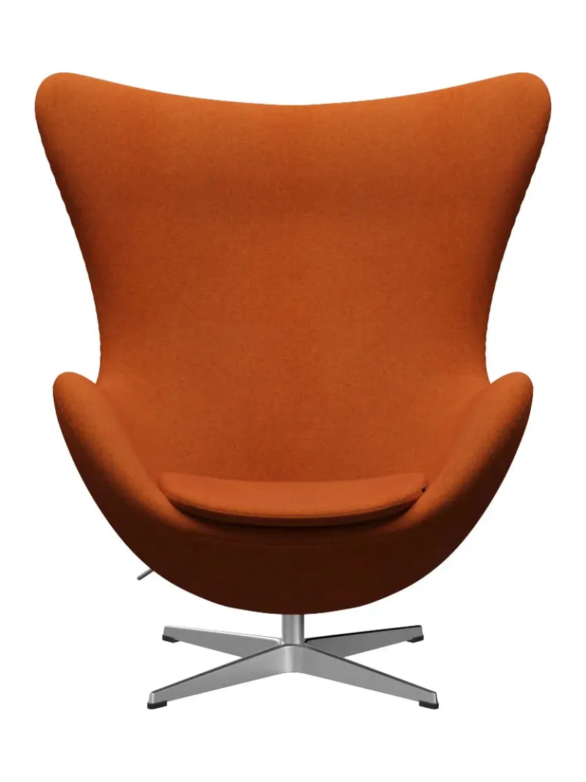Fritz Hansen 3316 Ægget af Arne Jacobsen læder> Loungestole|Lænestole