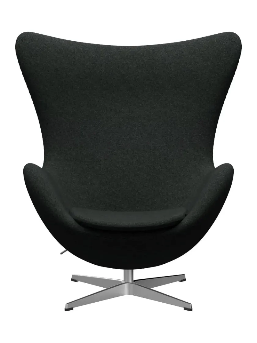 Fritz Hansen 3316 Ægget af Arne Jacobsen læder> Loungestole|Lænestole