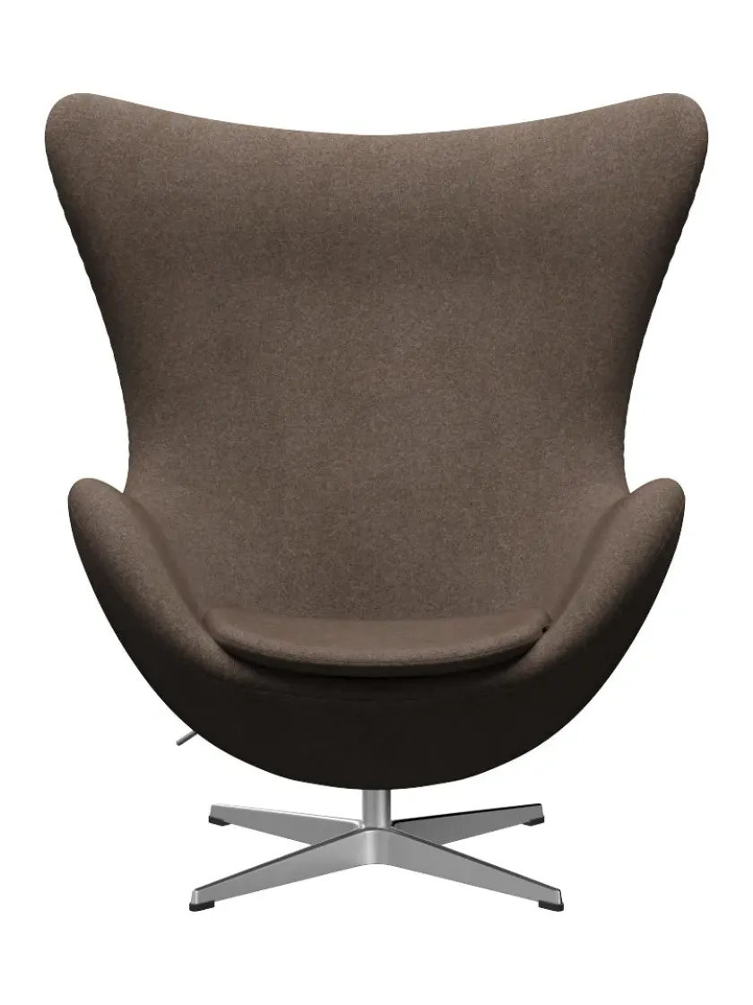 Fritz Hansen 3316 Ægget af Arne Jacobsen læder> Loungestole|Lænestole
