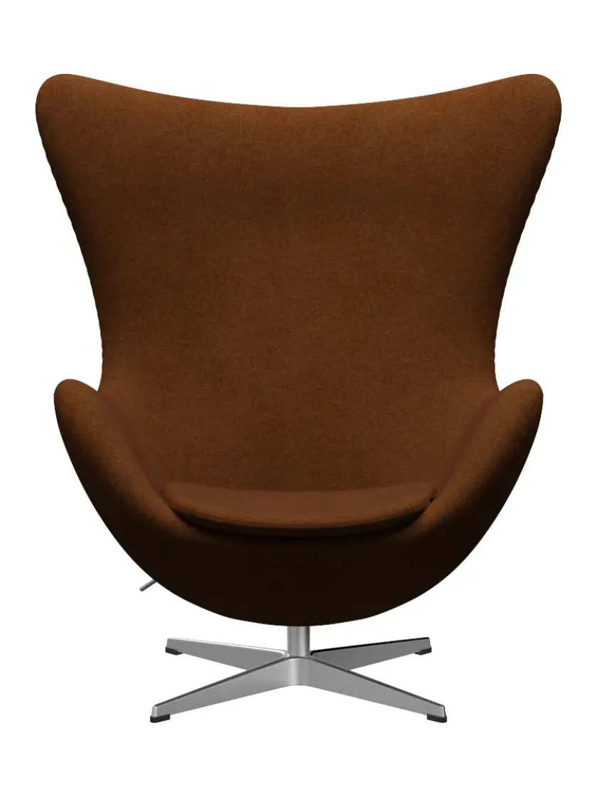 Fritz Hansen 3316 Ægget af Arne Jacobsen læder> Loungestole|Lænestole