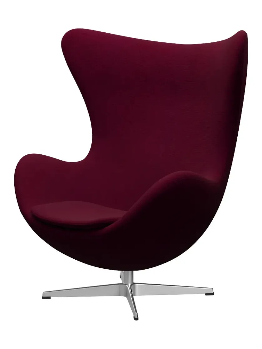 Fritz Hansen 3316 Ægget af Arne Jacobsen læder> Loungestole|Lænestole