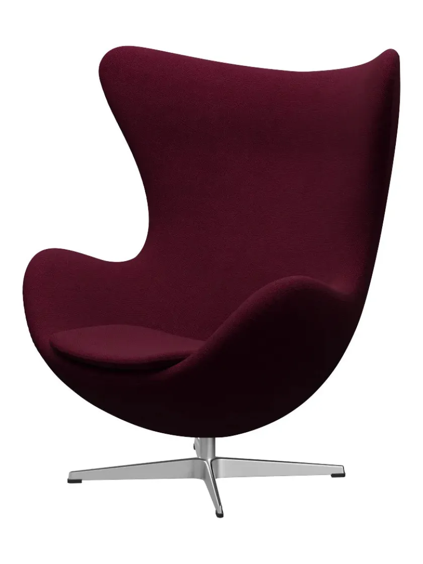 Fritz Hansen 3316 Ægget af Arne Jacobsen læder> Loungestole|Lænestole