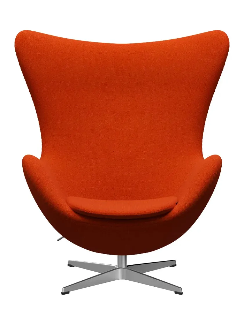 Fritz Hansen 3316 Ægget af Arne Jacobsen læder> Loungestole|Lænestole