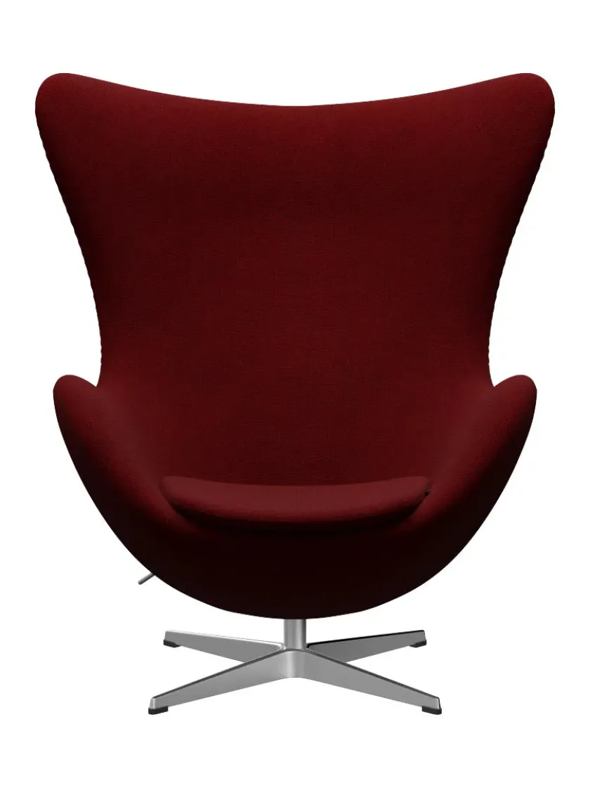 Fritz Hansen 3316 Ægget af Arne Jacobsen læder> Loungestole|Lænestole