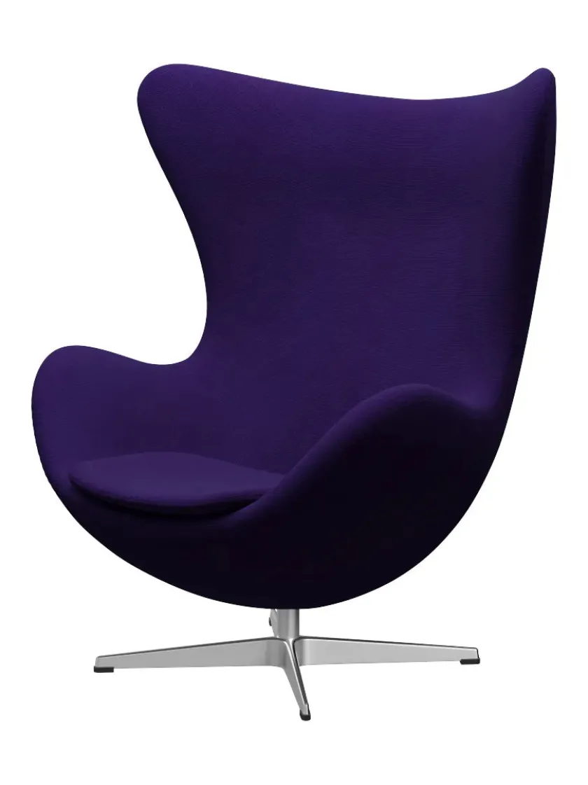 Fritz Hansen 3316 Ægget af Arne Jacobsen læder> Loungestole|Lænestole