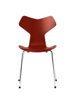 Fritz Hansen 3130 Grand Prix stol i farvet ask af Arne Jacobsen> Spisebordsstole