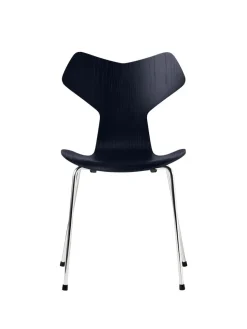 Fritz Hansen 3130 Grand Prix stol i farvet ask af Arne Jacobsen><noscript><img width=