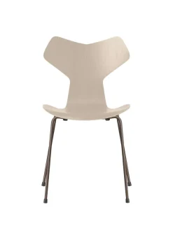 Fritz Hansen 3130 Grand Prix stol i farvet ask af Arne Jacobsen><noscript><img width=