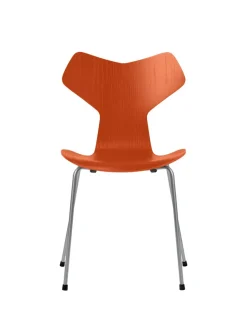 Fritz Hansen 3130 Grand Prix stol i farvet ask af Arne Jacobsen><noscript><img width=