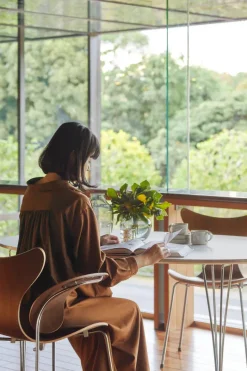 Fritz Hansen 3208 Liljen armstol i valnød af Arne Jacobsen><noscript><img width=