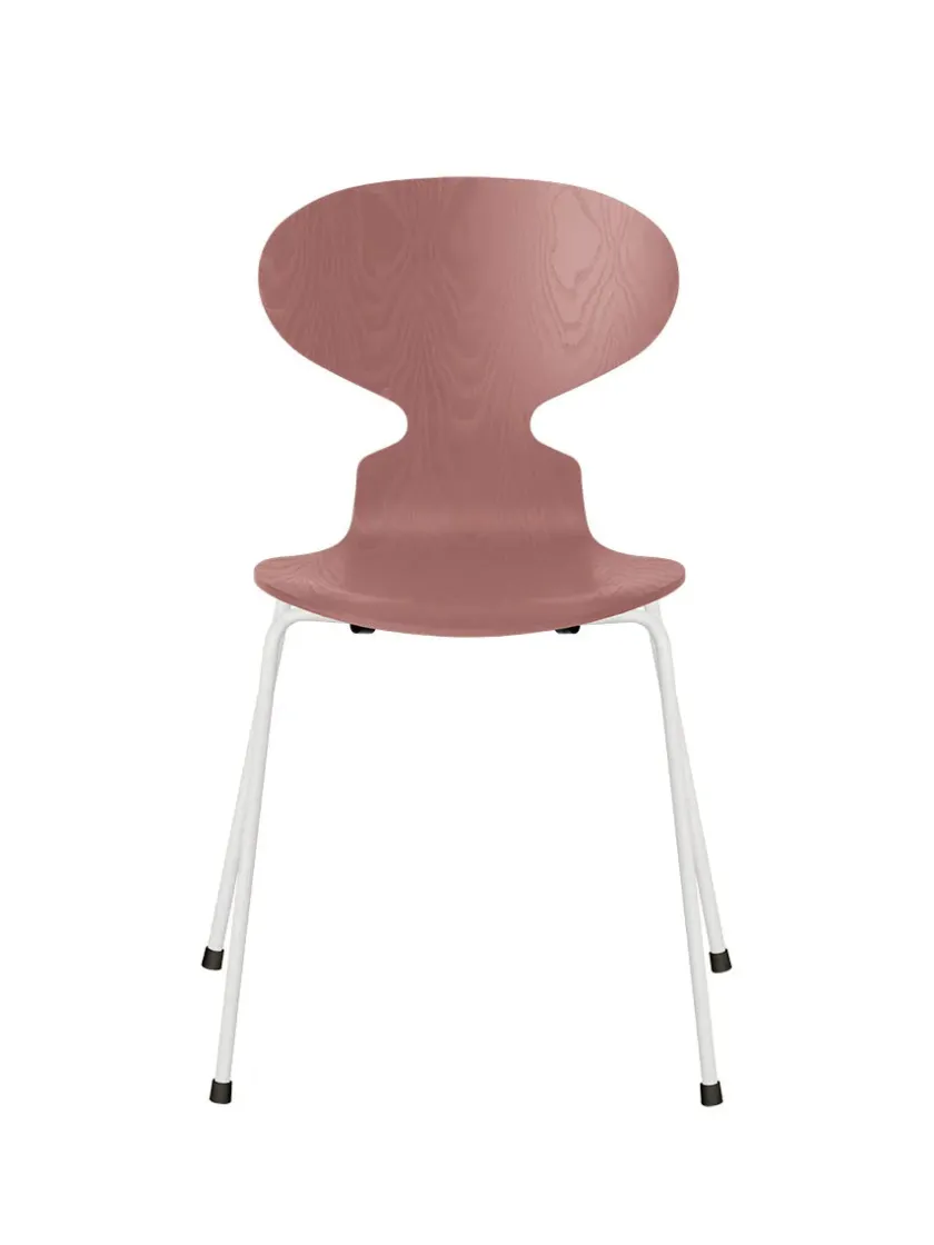 Fritz Hansen 3101 Myren Stol i farvet ask af Arne Jacobsen> Spisebordsstole