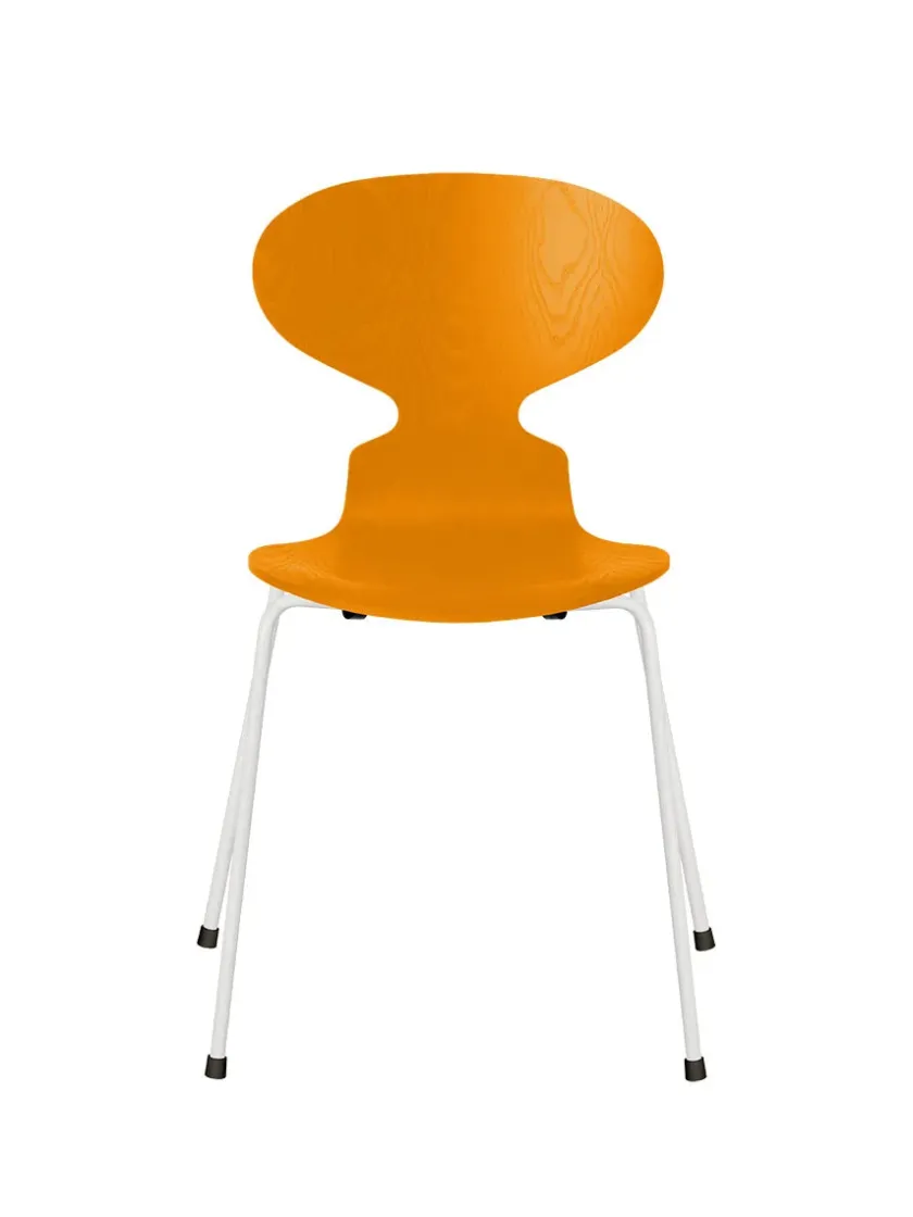 Fritz Hansen 3101 Myren Stol i farvet ask af Arne Jacobsen> Spisebordsstole