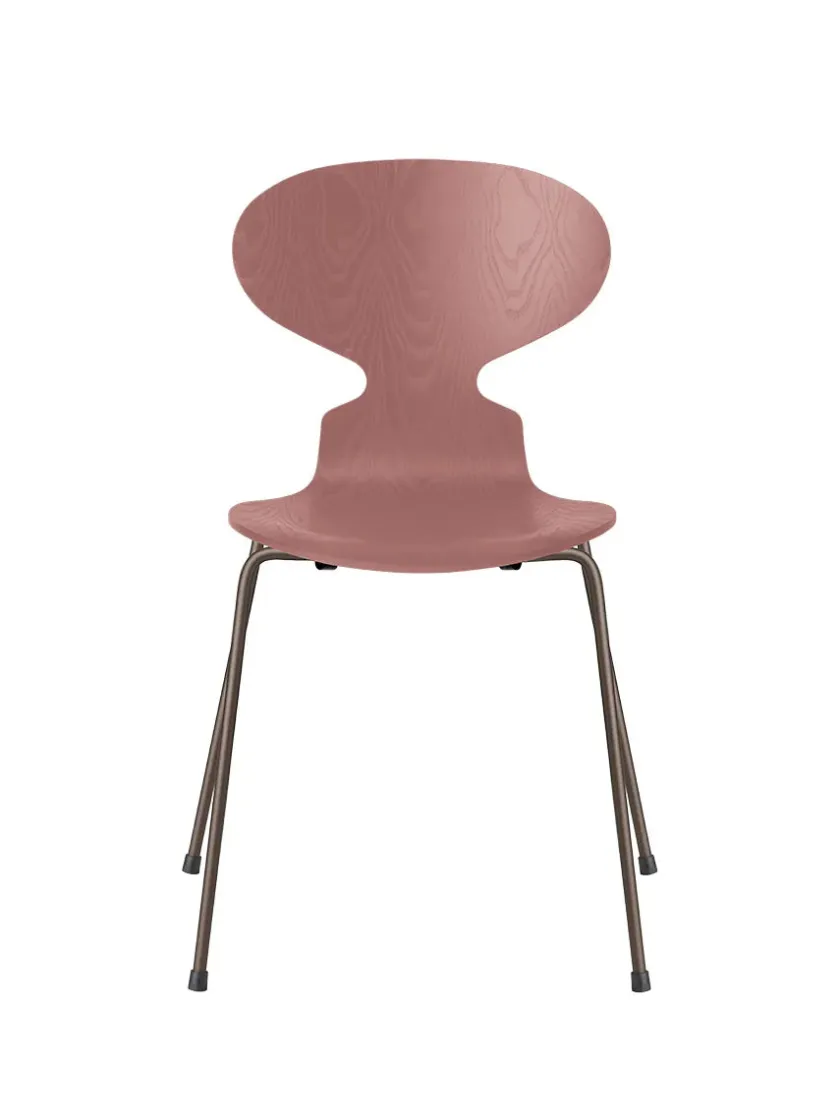 Fritz Hansen 3101 Myren Stol i farvet ask af Arne Jacobsen> Spisebordsstole