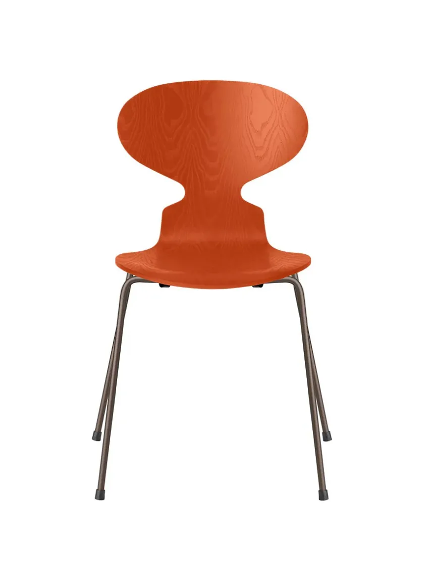 Fritz Hansen 3101 Myren Stol i farvet ask af Arne Jacobsen> Spisebordsstole