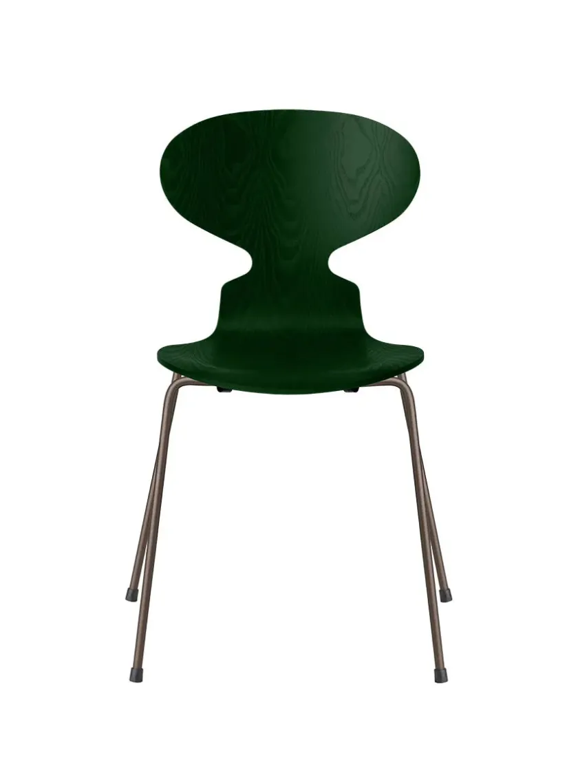 Fritz Hansen 3101 Myren Stol i farvet ask af Arne Jacobsen> Spisebordsstole