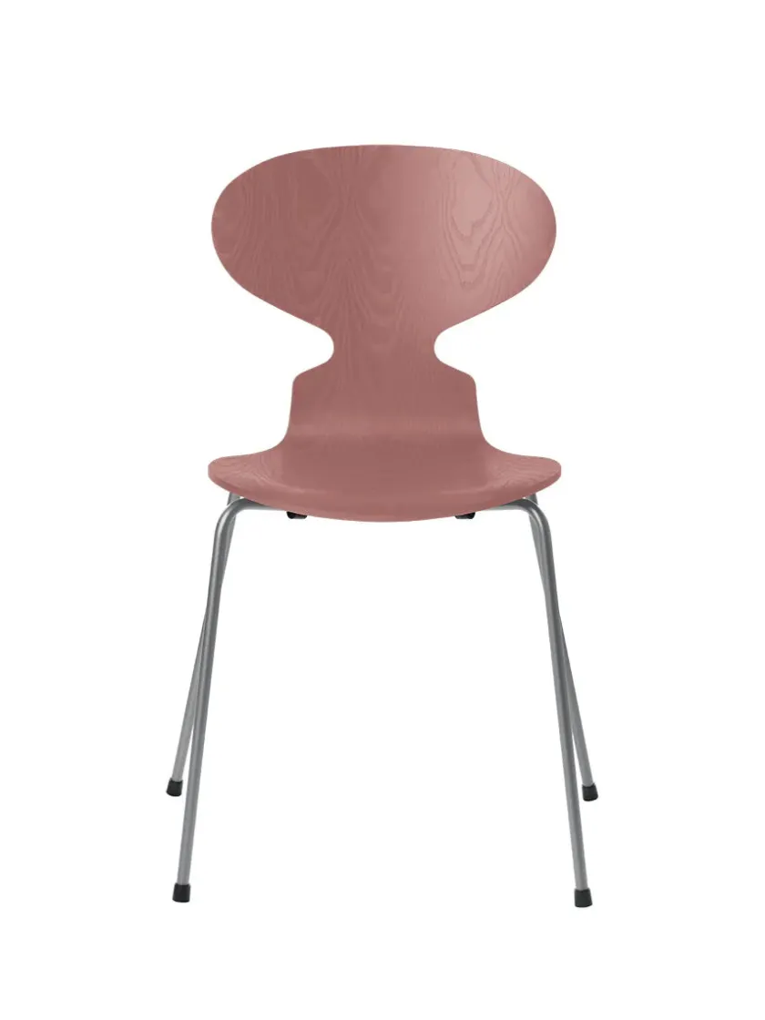 Fritz Hansen 3101 Myren Stol i farvet ask af Arne Jacobsen> Spisebordsstole