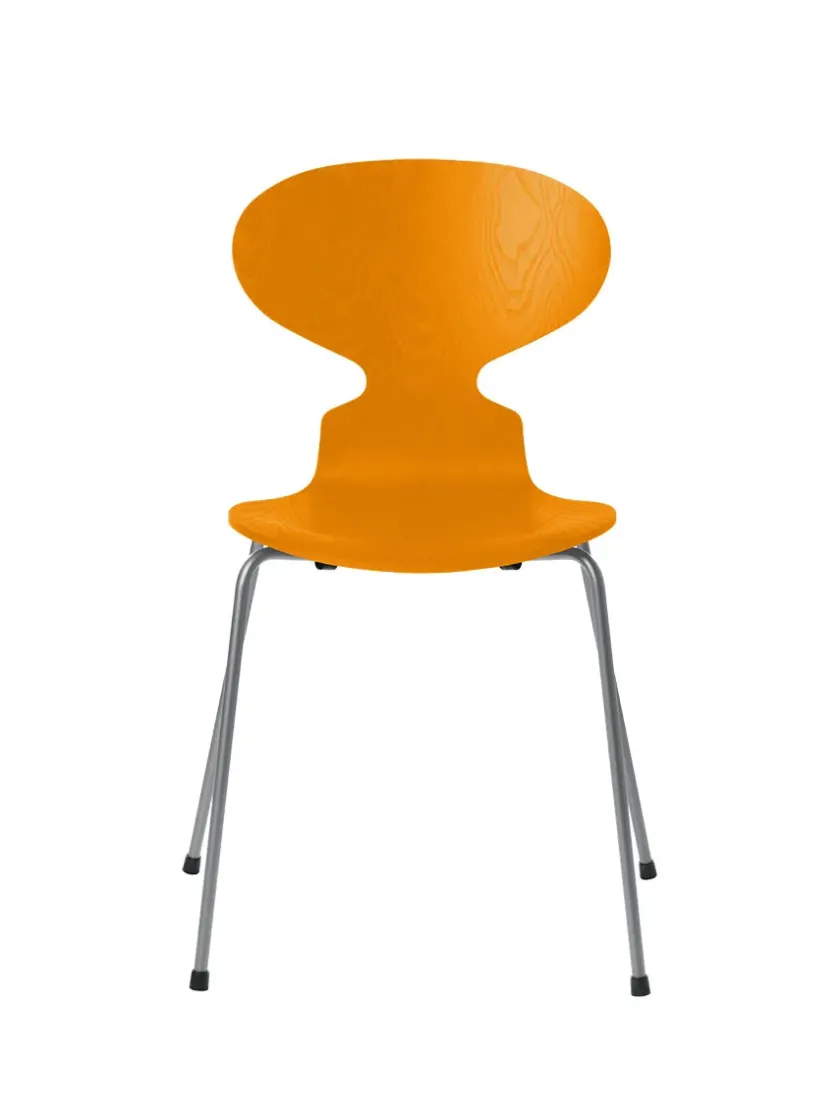 Fritz Hansen 3101 Myren Stol i farvet ask af Arne Jacobsen> Spisebordsstole