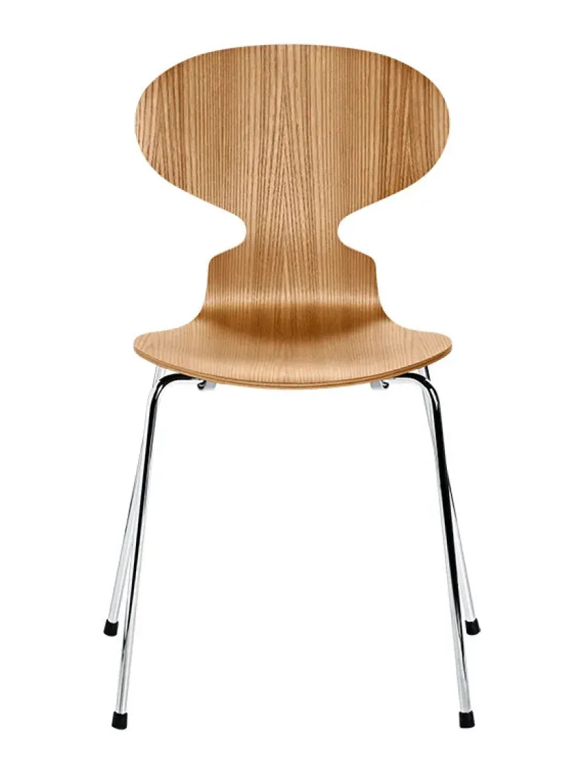 Fritz Hansen 3101 Myren Stol i natur finer af Arne Jacobsen> Spisebordsstole