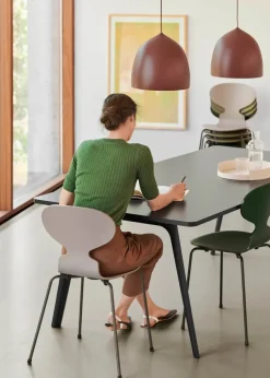 Fritz Hansen 3101 Myren Stol lakeret af Arne Jacobsen> Spisebordsstole